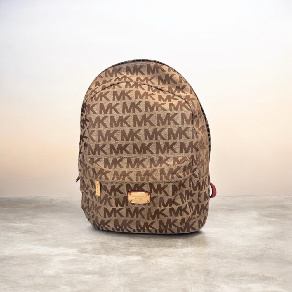 Michael Kors Monogram Brown Backpack